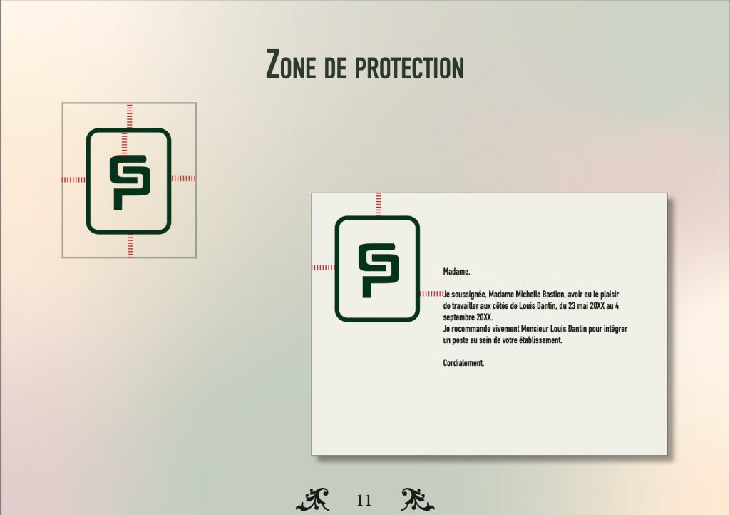 zone de protection lors de l'utilisation du logo